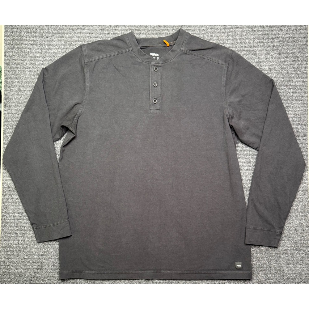 Sitka Gear Mens Long Sleeve Henley Shirt Black Size Large Hunting Outdoor